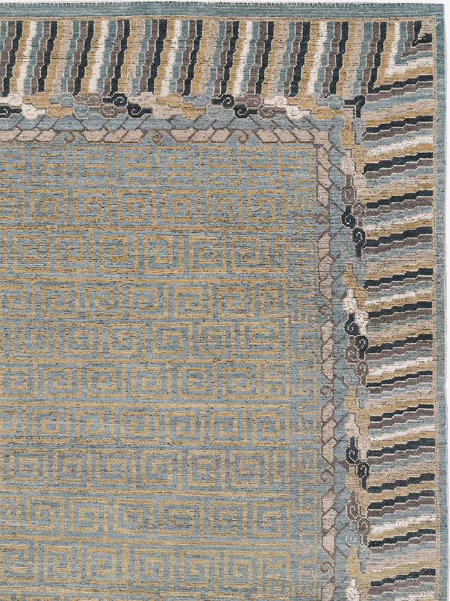 Modern East Turkestan Khotan Room Size Carpet, No.32602 - Staging