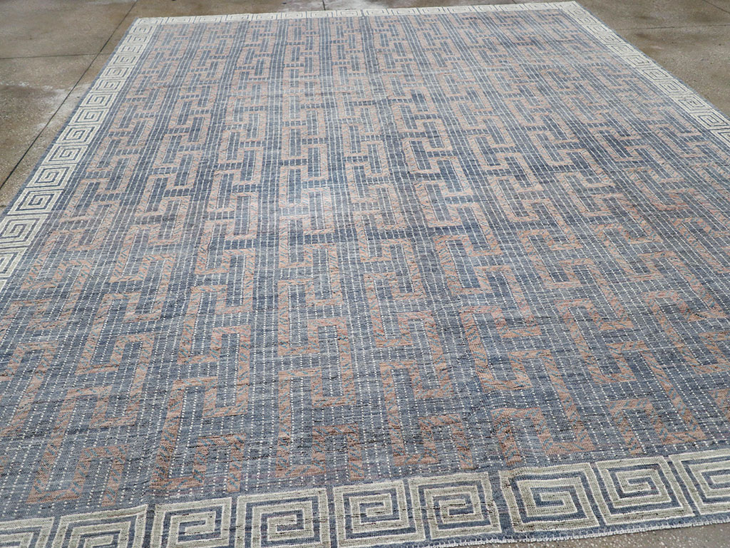 Modern East Turkestan Khotan Room Size Carpet, No.32603 - Staging