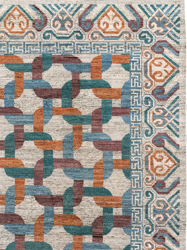 Modern Khotan Carpet, No.32604 - Staging