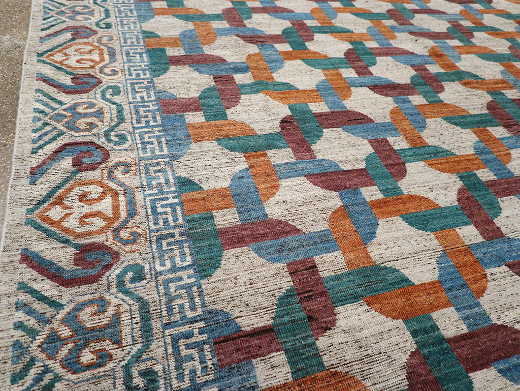Modern Khotan Carpet, No.32604 - Staging