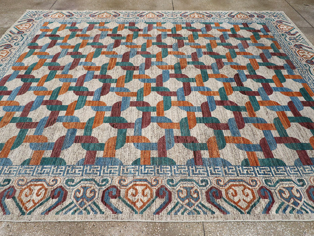Modern Khotan Carpet, No.32604 - Staging