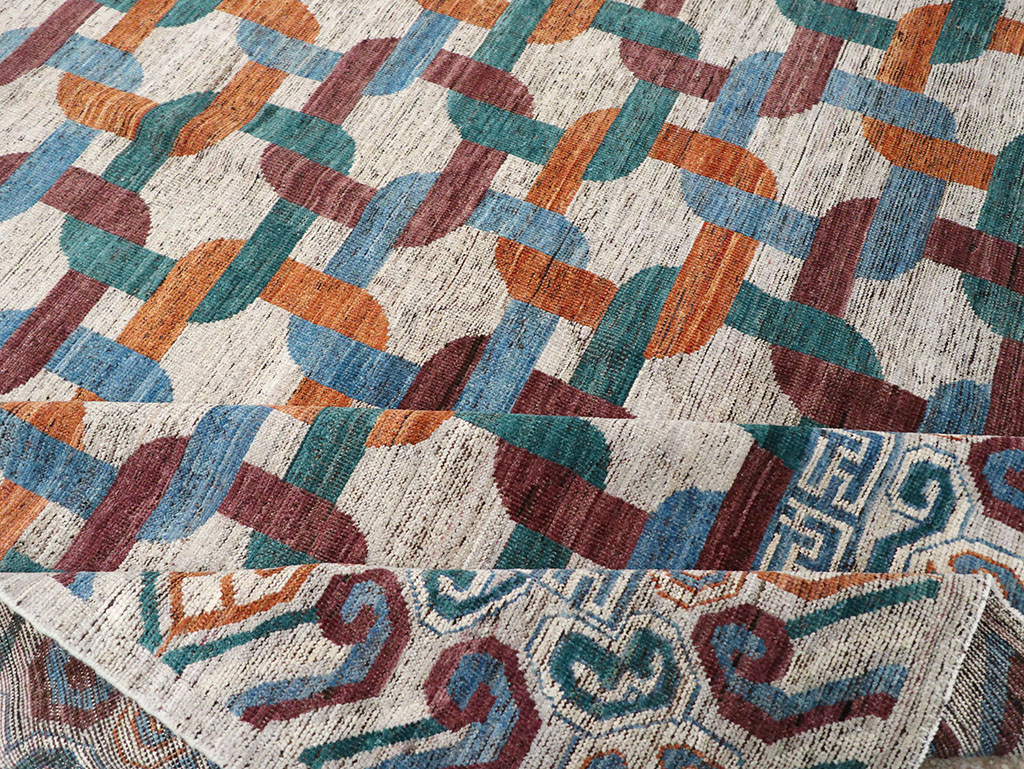Modern Khotan Carpet, No.32604 - Staging