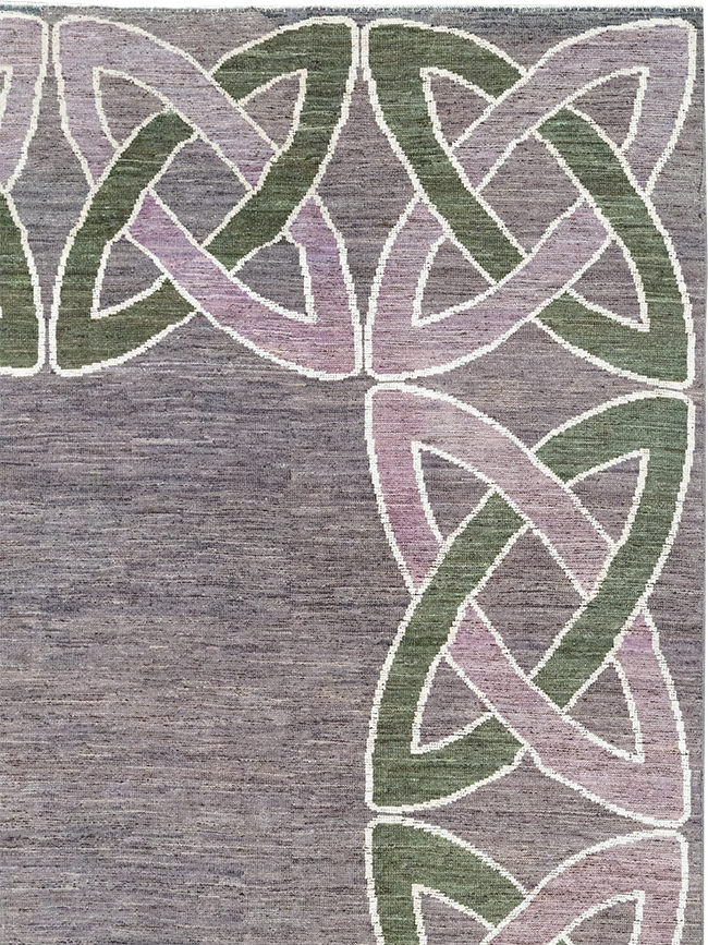 Modern East Turkestan Khotan Room Size Carpet, No.32605 - Staging