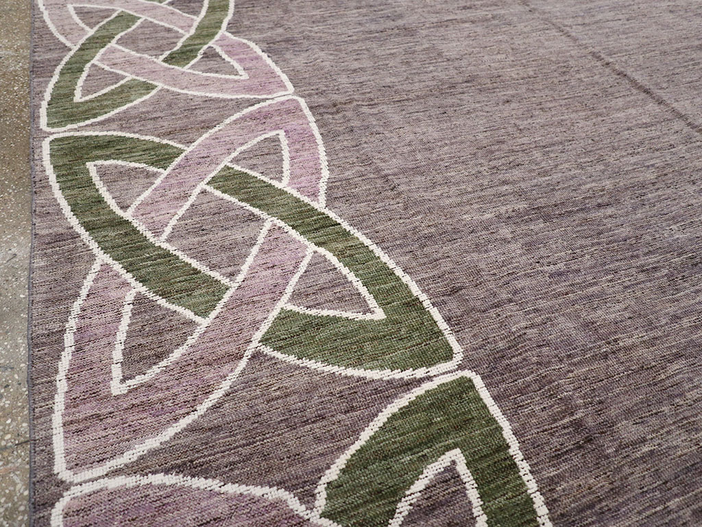 Modern East Turkestan Khotan Room Size Carpet, No.32605 - Staging