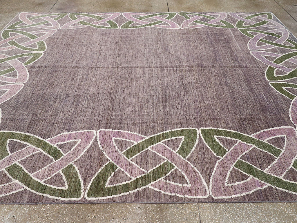 Modern East Turkestan Khotan Room Size Carpet, No.32605 - Staging