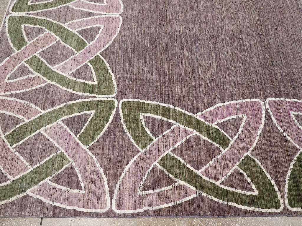 Modern East Turkestan Khotan Room Size Carpet, No.32605 - Staging