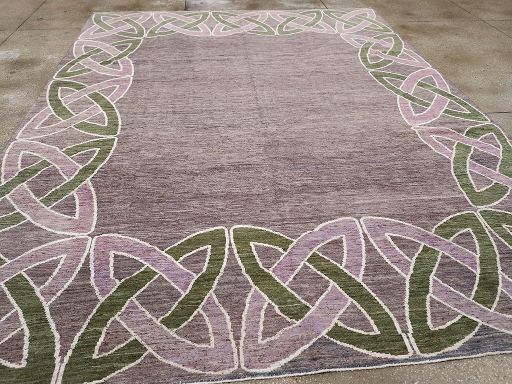 Modern East Turkestan Khotan Room Size Carpet, No.32605 - Staging