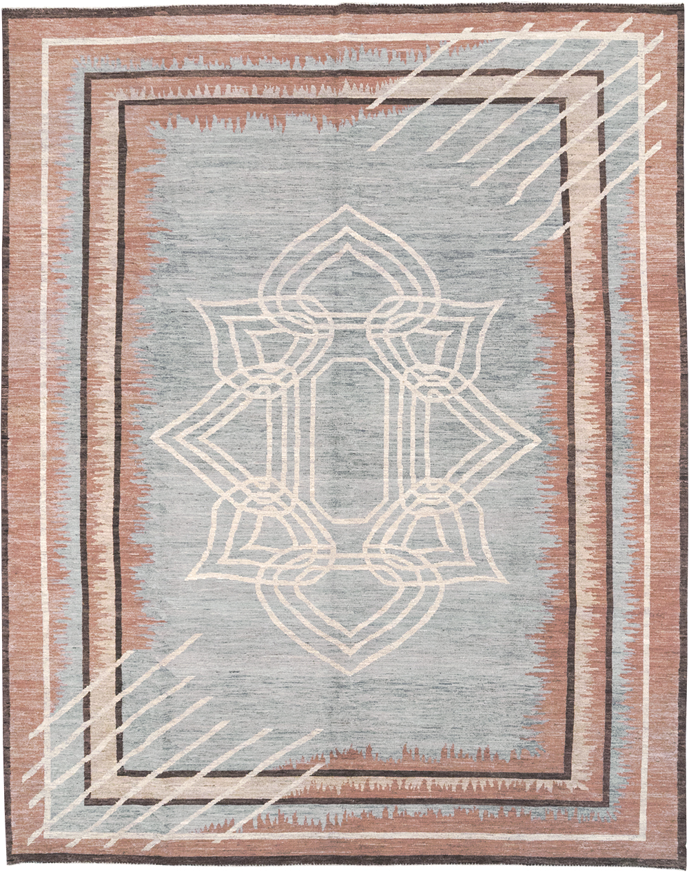 Modern Deco Inspired Khotan Carpet, No.32607 - Staging