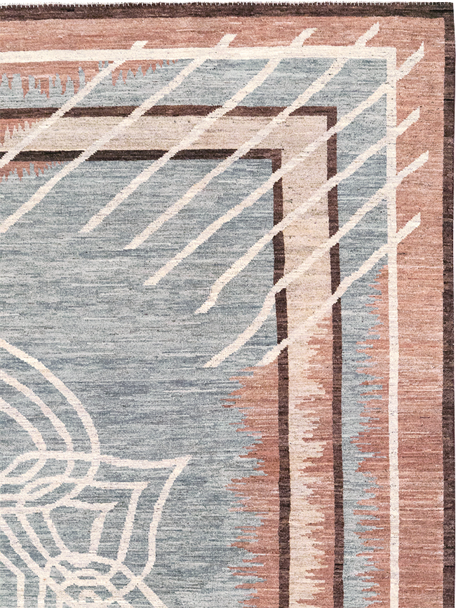 Modern Deco Inspired Khotan Carpet, No.32607 - Staging