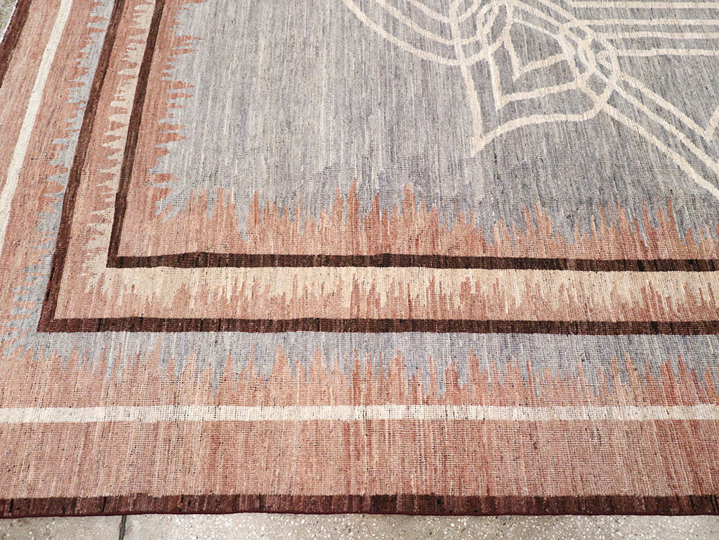 Modern Deco Inspired Khotan Carpet, No.32607 - Staging