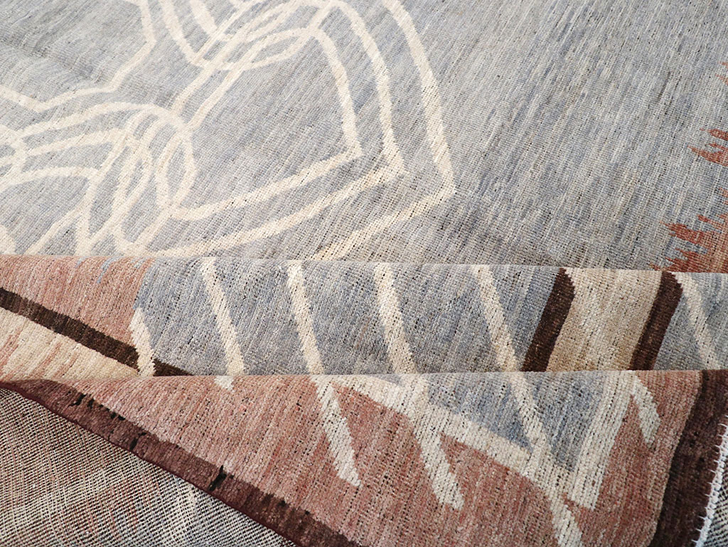 Modern Deco Inspired Khotan Carpet, No.32607 - Staging