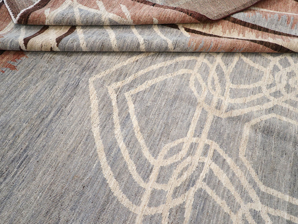 Modern Deco Inspired Khotan Carpet, No.32607 - Staging