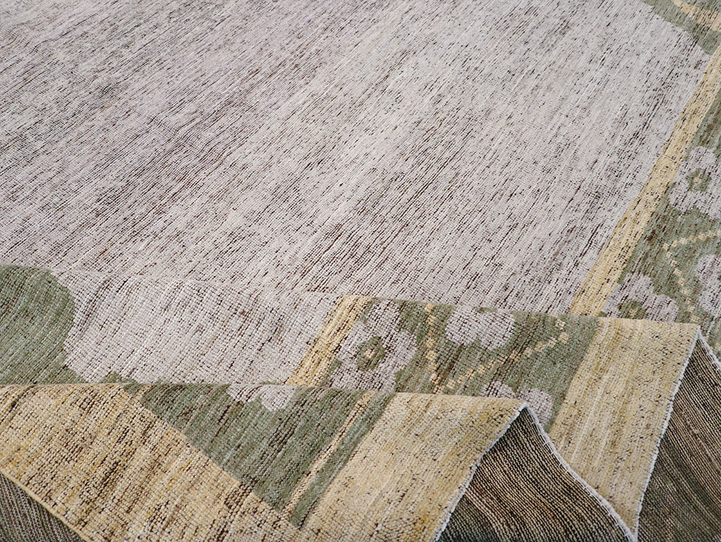 Modern East Turkestan Khotan Room Size Carpet, No.32608 - Staging