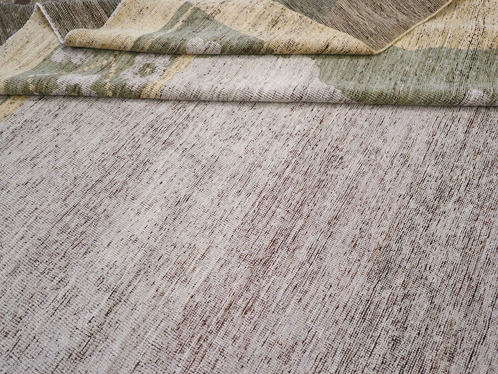 Modern East Turkestan Khotan Room Size Carpet, No.32608 - Staging