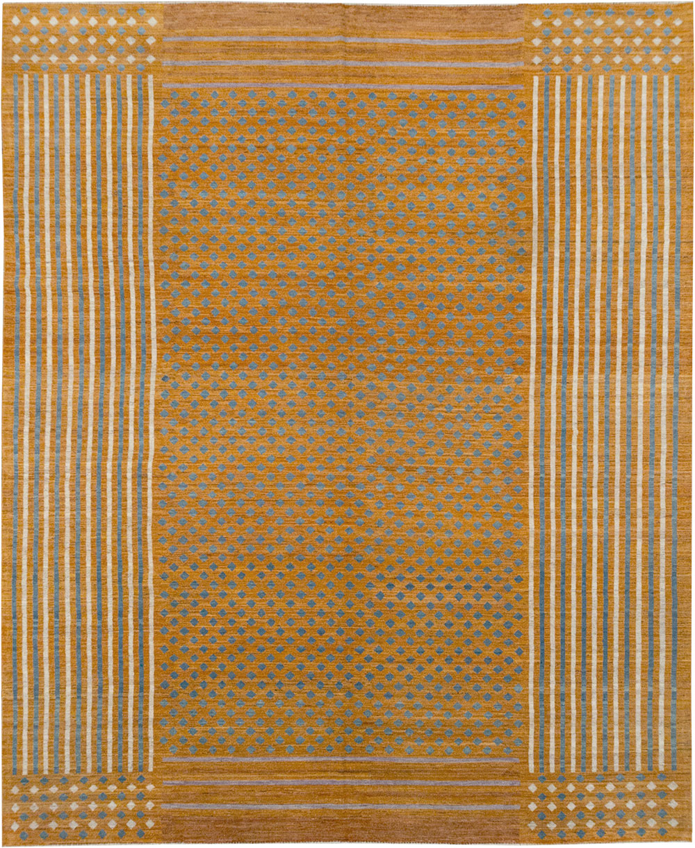 Contemporary East Turkestan Khotan Room Size Carpet, No.32611 - Staging