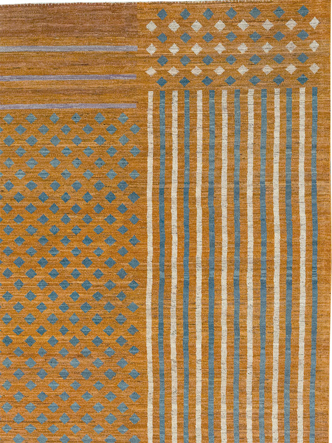 Contemporary East Turkestan Khotan Room Size Carpet, No.32611 - Staging