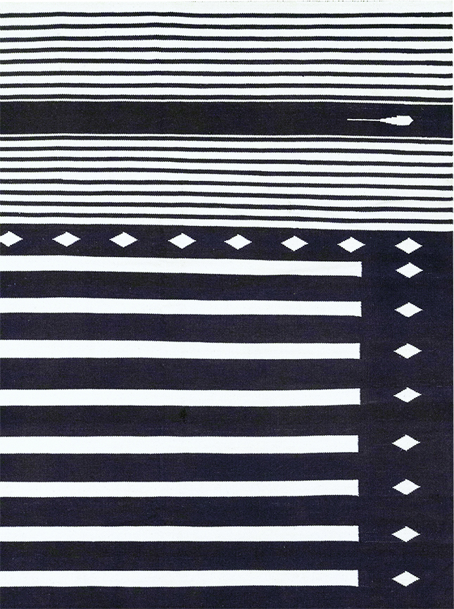 Modern Indian Flatweave Dhurrie Large Carpet, No.32612 - Staging