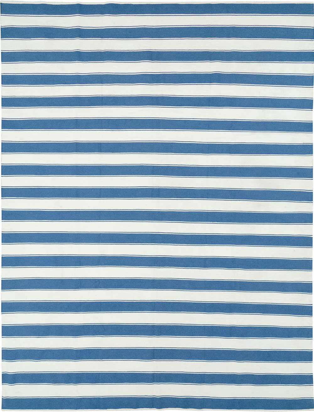 Modern Indian Cotton Dhurrie Room Size Carpet, No.32615 - Staging