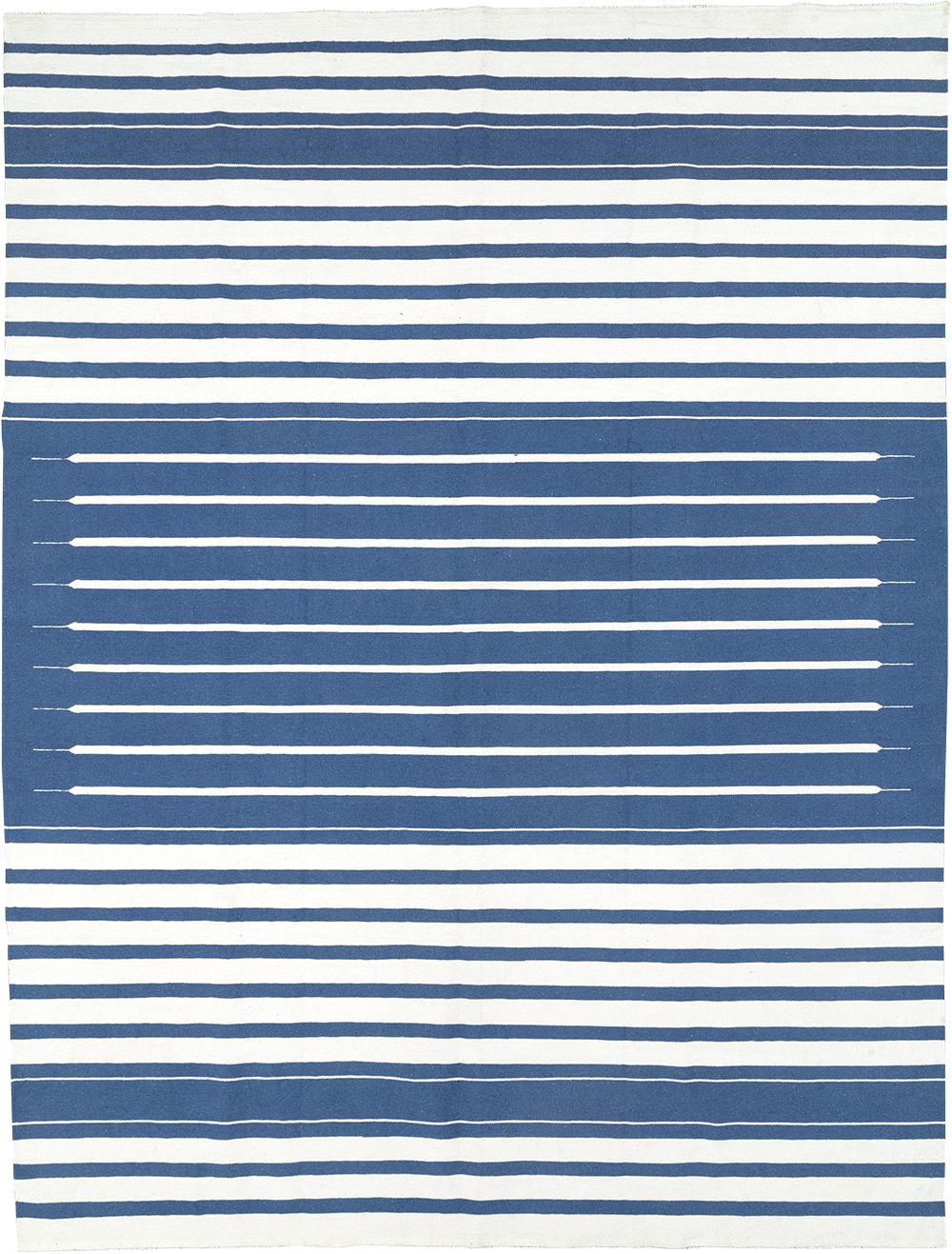 Modern Indian Flatweave Dhurrie Room Size Carpet, No.32619 - Staging