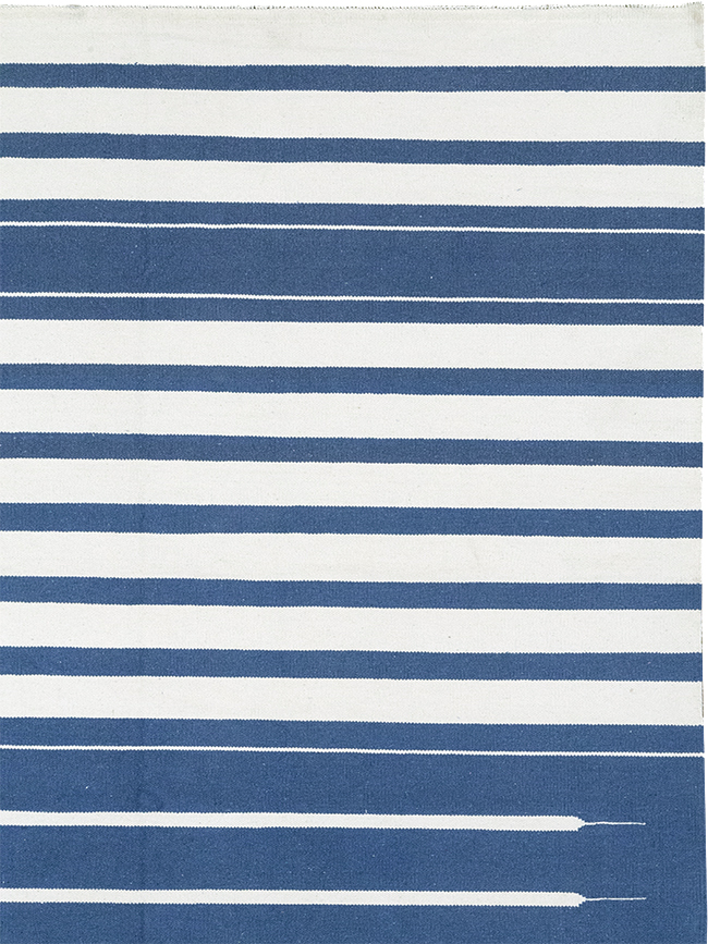 Modern Indian Flatweave Dhurrie Room Size Carpet, No.32619 - Staging