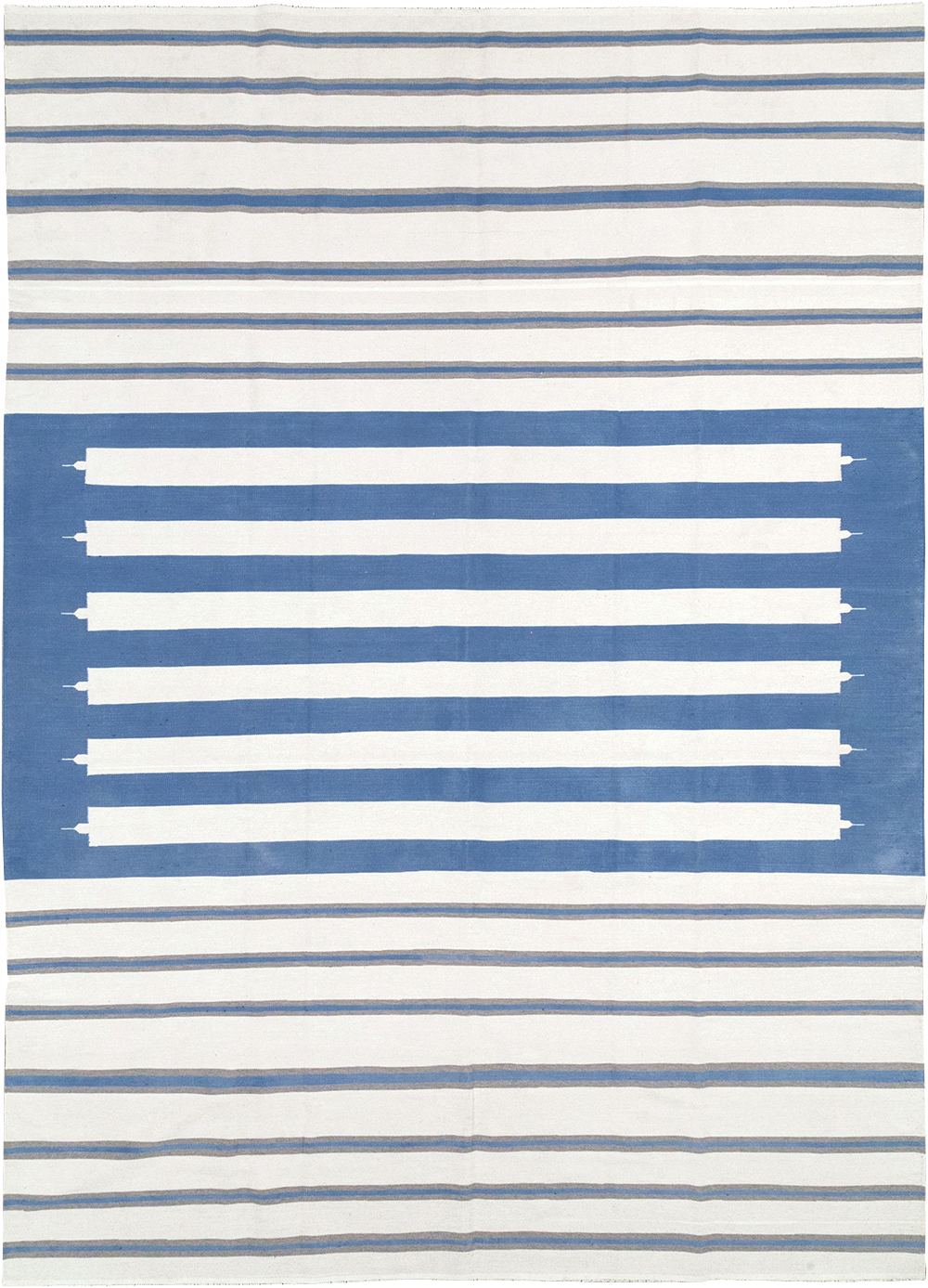Modern Indian Flatweave Dhurrie Room Size Carpet, No.32622 - Staging