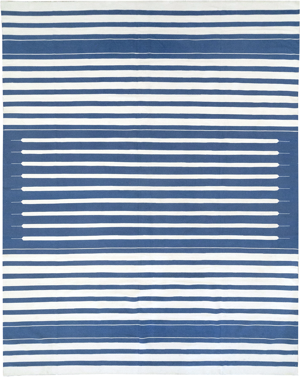 Modern Indian Flatweave Dhurrie Large Room Size Carpet, No.32626 - Staging