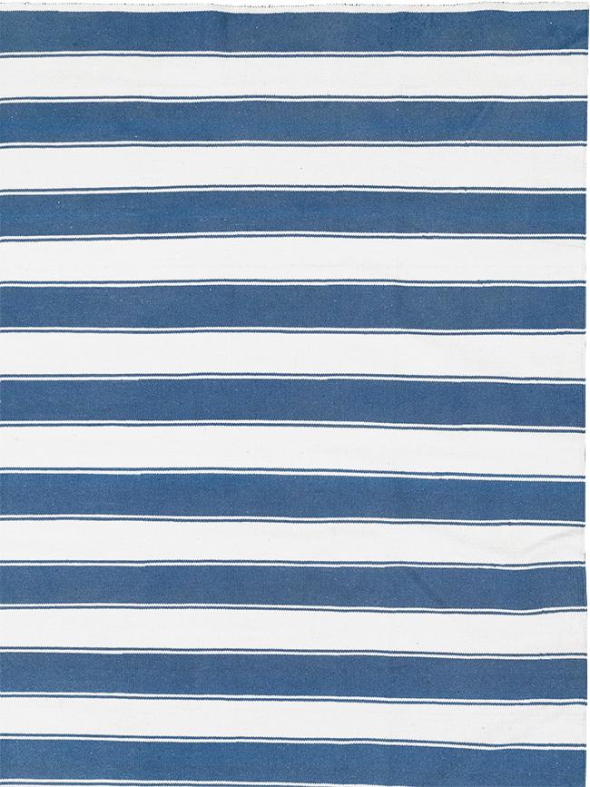 Modern Indian Flatweave Dhurrie Large Room Size Carpet, No.32627 - Staging