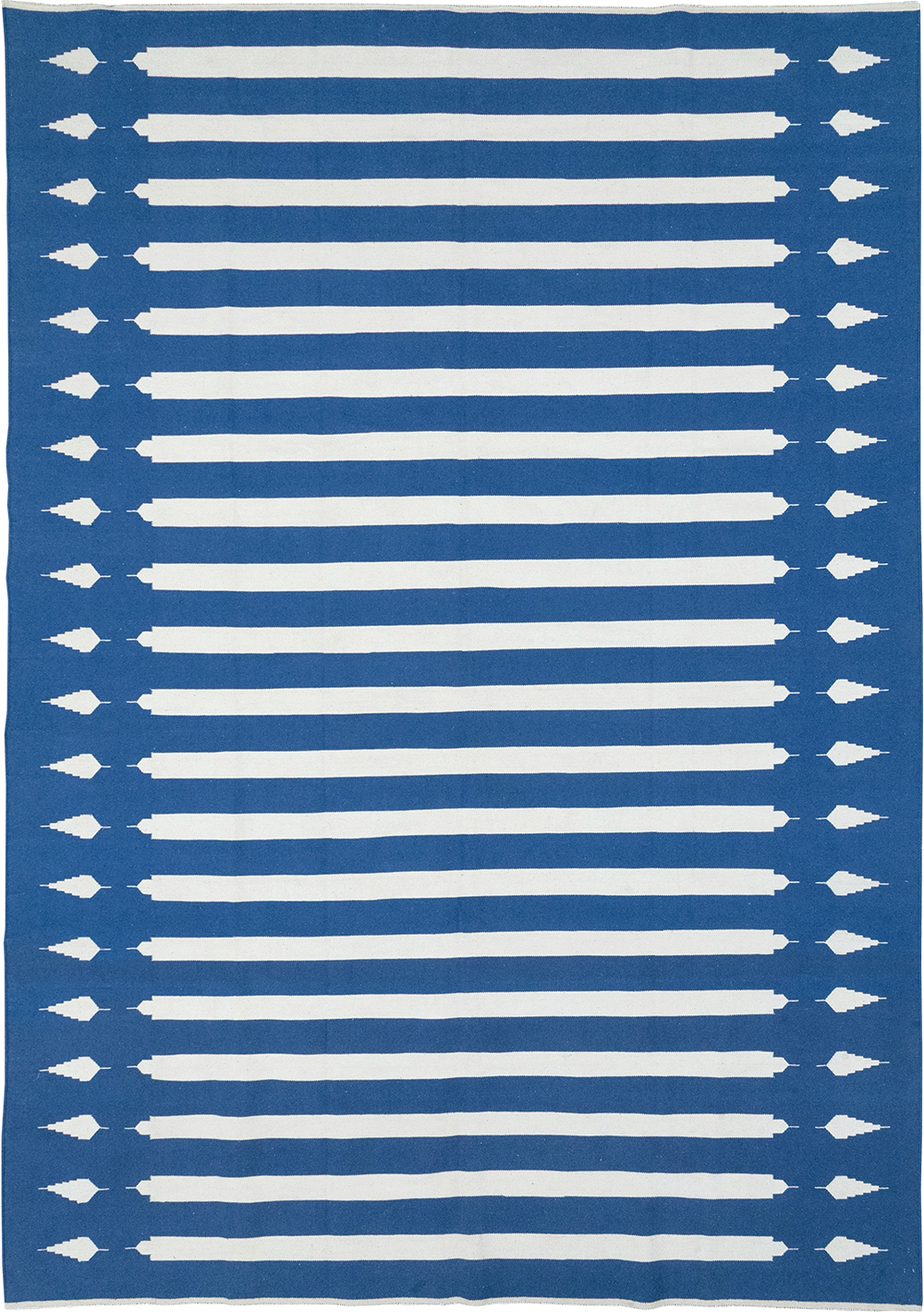 Modern Indian Flatweave Dhurrie Room Size Carpet, No.32632 - Staging