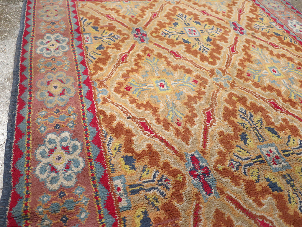 Vintage Indian Cotton Agra Accent Rug, No.32642 - Staging