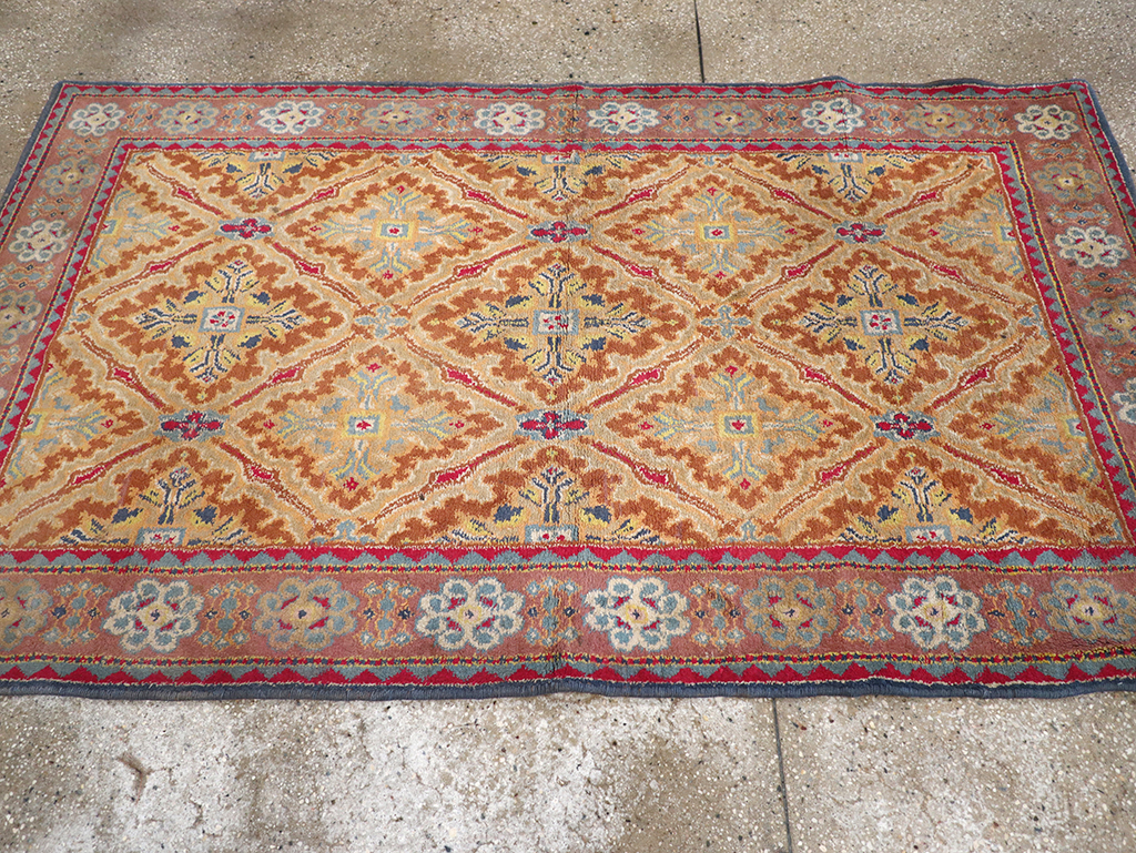 Vintage Indian Cotton Agra Accent Rug, No.32642 - Staging