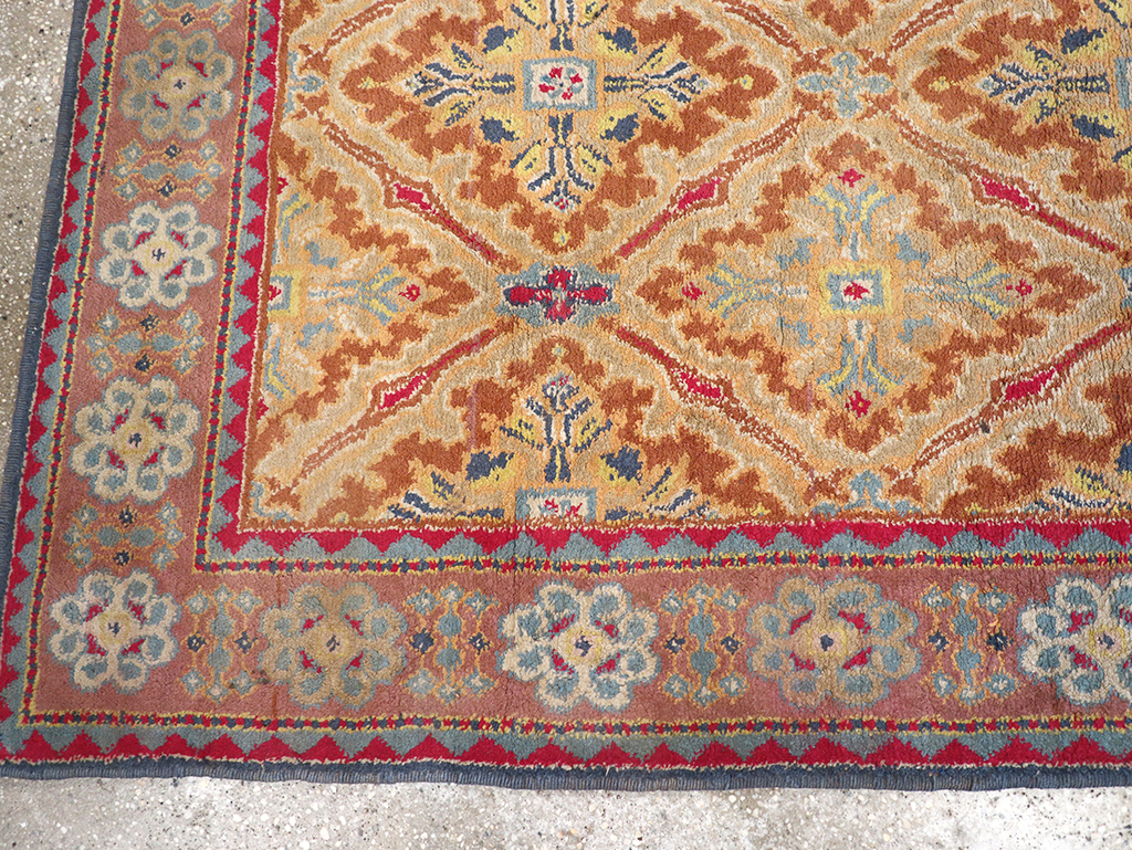 Vintage Indian Cotton Agra Accent Rug, No.32642 - Staging