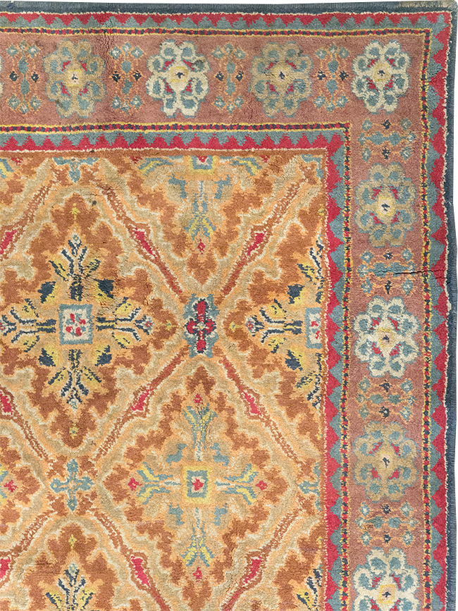 Vintage Indian Cotton Agra Accent Rug, No.32642 - Staging