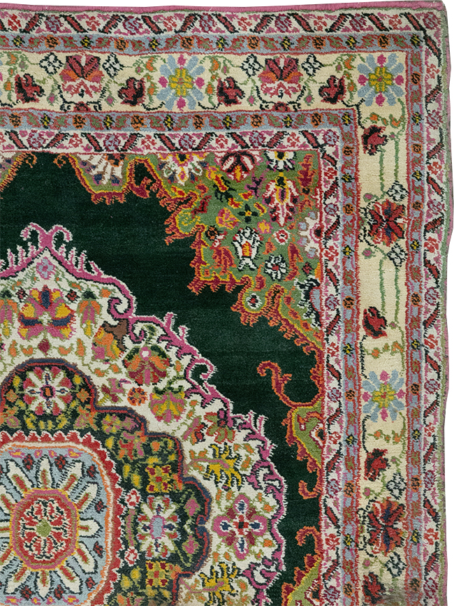 Vintage Indian Cotton Agra Long and Narrow Gallery Carpet, No.32645 - Staging