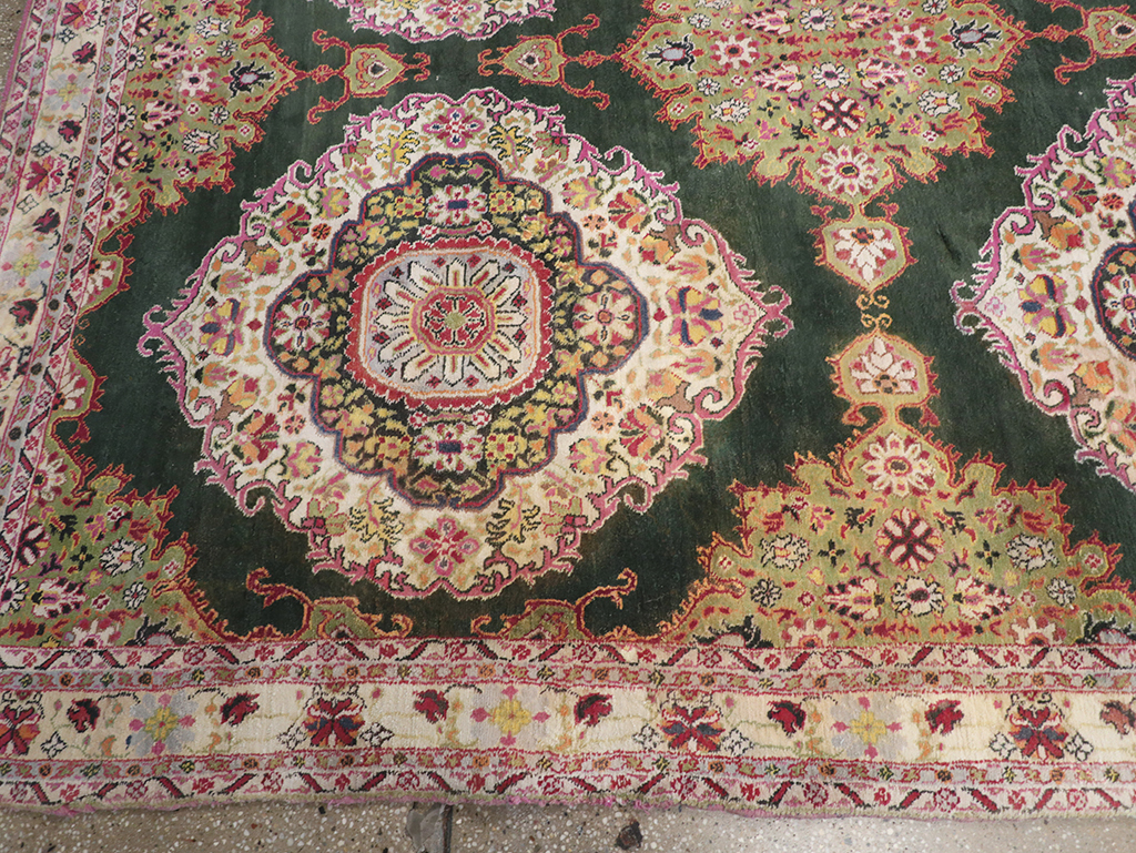 Vintage Indian Cotton Agra Long and Narrow Gallery Carpet, No.32645 - Staging