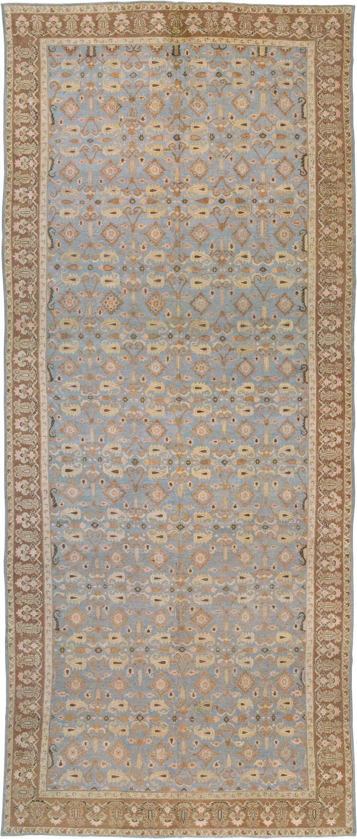 Antique Indian Agra Long and Narrow Carpet, No.32646 - Staging