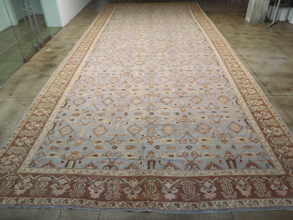 Antique Indian Agra Long and Narrow Carpet, No.32646 - Staging