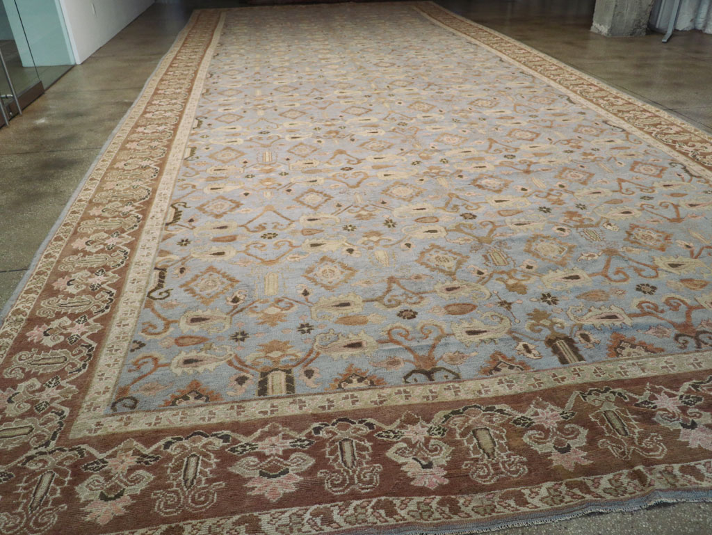 Antique Indian Agra Long and Narrow Carpet, No.32646 - Staging