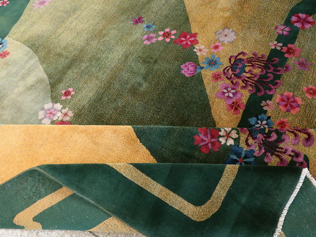 Antique Chinese Art Deco Room Size Carpet, No.32647 - Staging