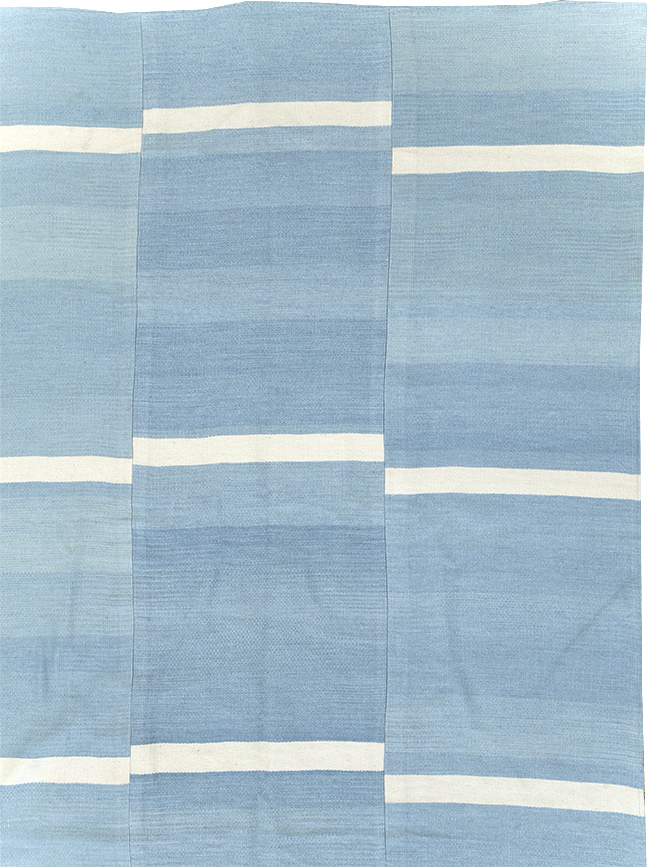 Modern Turkish Kilim Flatweave, No.32650 - Staging