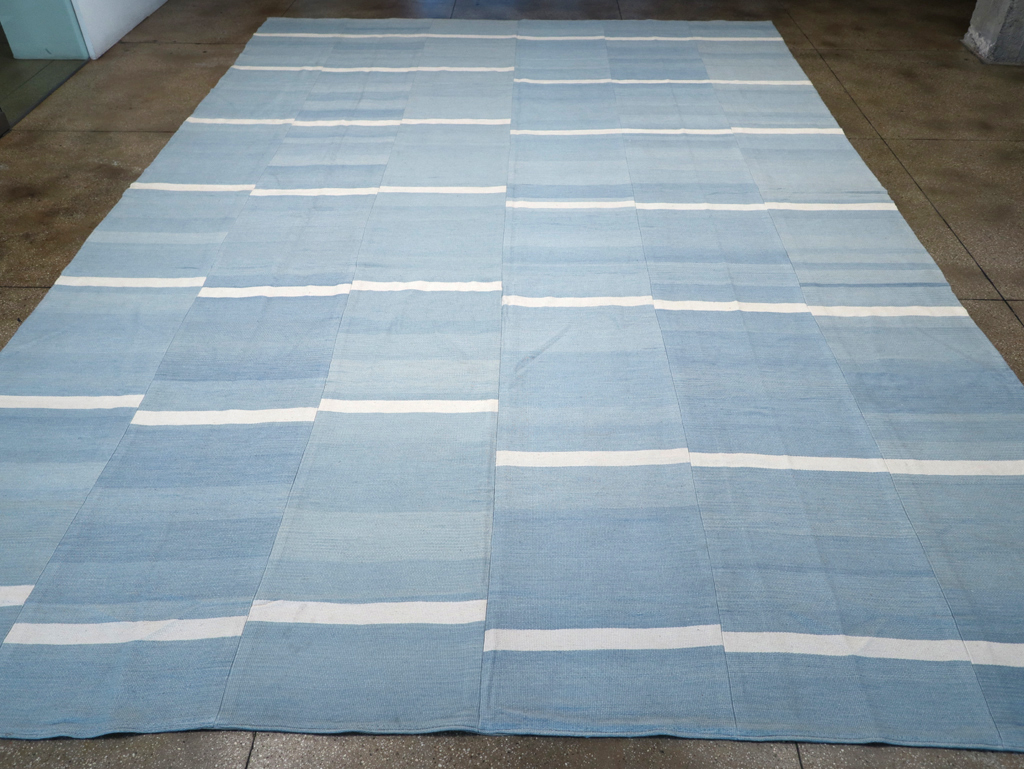 Modern Turkish Kilim Flatweave, No.32650 - Staging