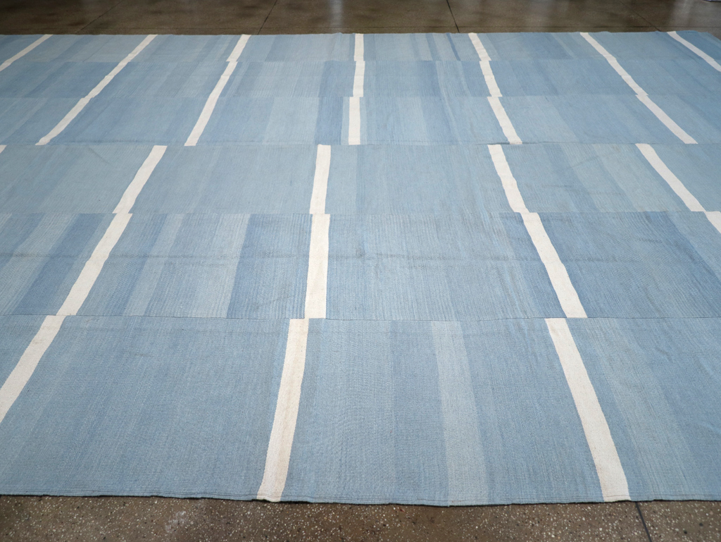 Modern Turkish Kilim Flatweave, No.32650 - Staging