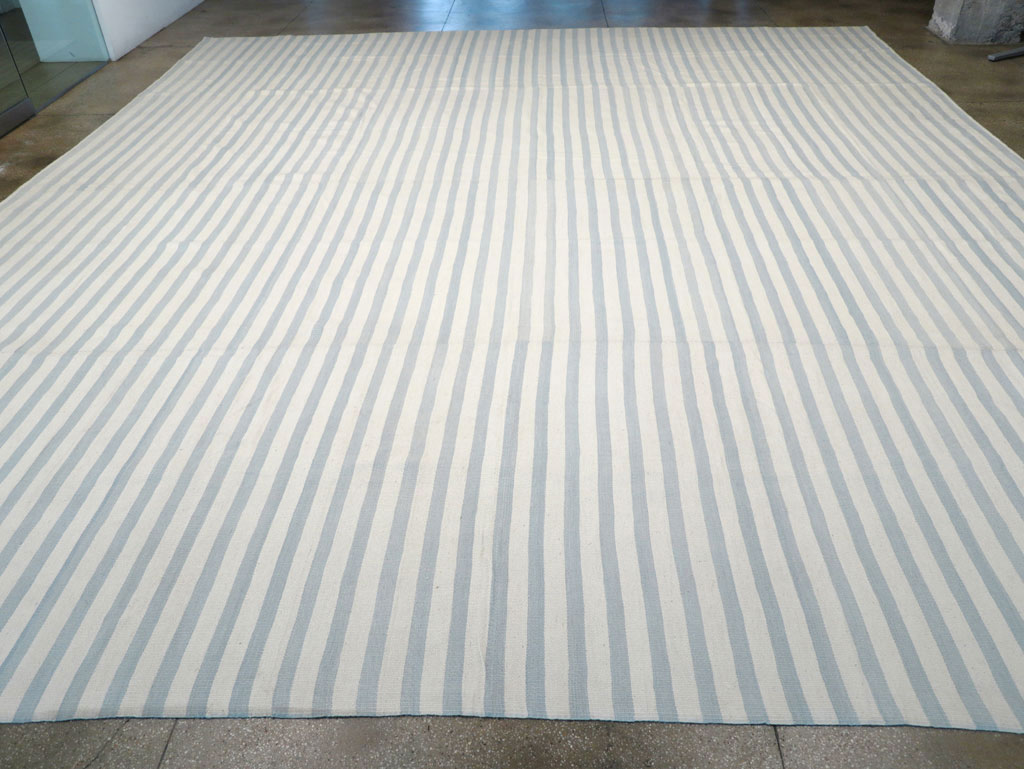 Modern Turkish Flatweave Oversized Square Carpet, No.32653 - Staging