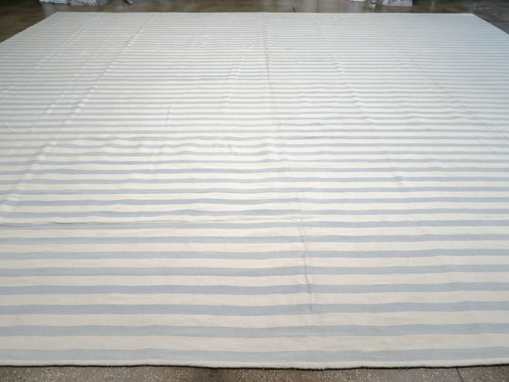 Modern Turkish Flatweave Oversized Square Carpet, No.32653 - Staging