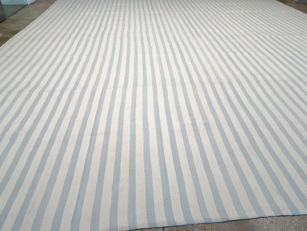 Modern Turkish Flatweave Oversized Square Carpet, No.32653 - Staging