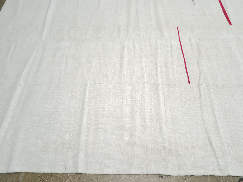 Vintage Turkish Flatweave Kilim Large Carpet, No.32659 - Staging