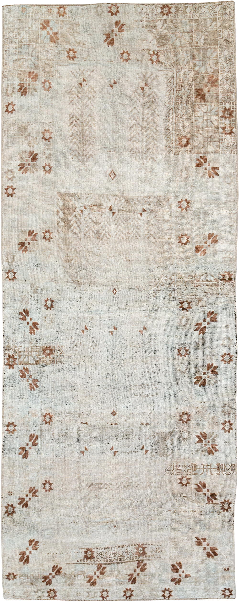 Vintage Turkish Anatolian Wide Gallery Runner, No.32663 - Staging