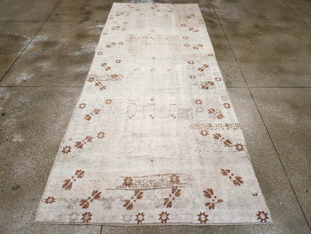 Vintage Turkish Anatolian Wide Gallery Runner, No.32663 - Staging