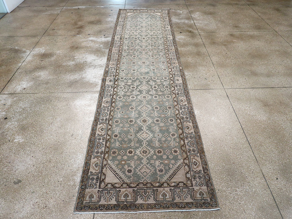 Vintage Persian Malayer Runner, No.32666 - Staging