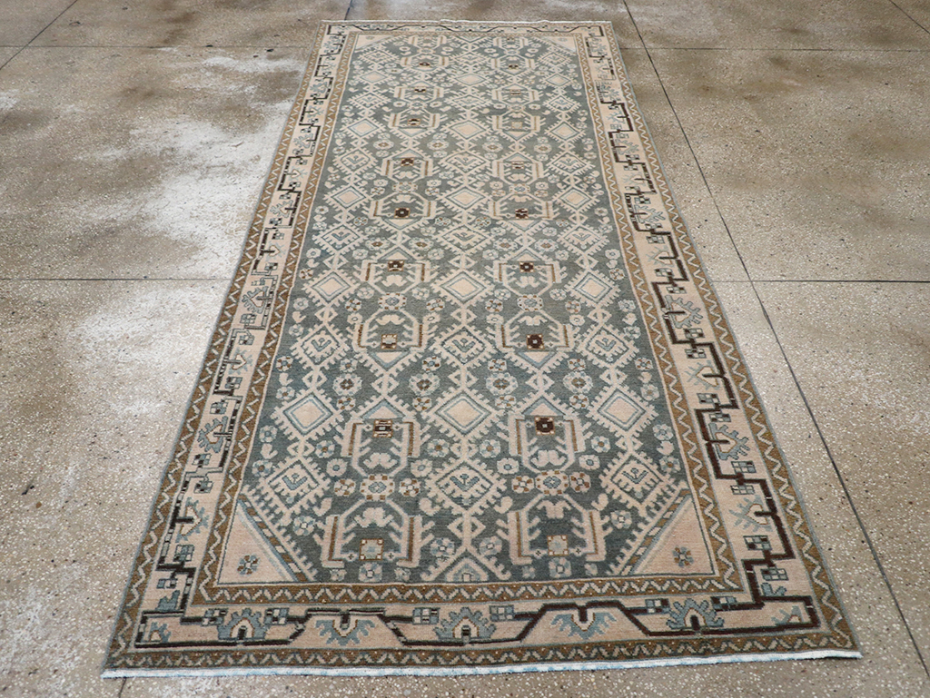 Vintage Persian Malayer Gallery Rug, No.32676 - Staging