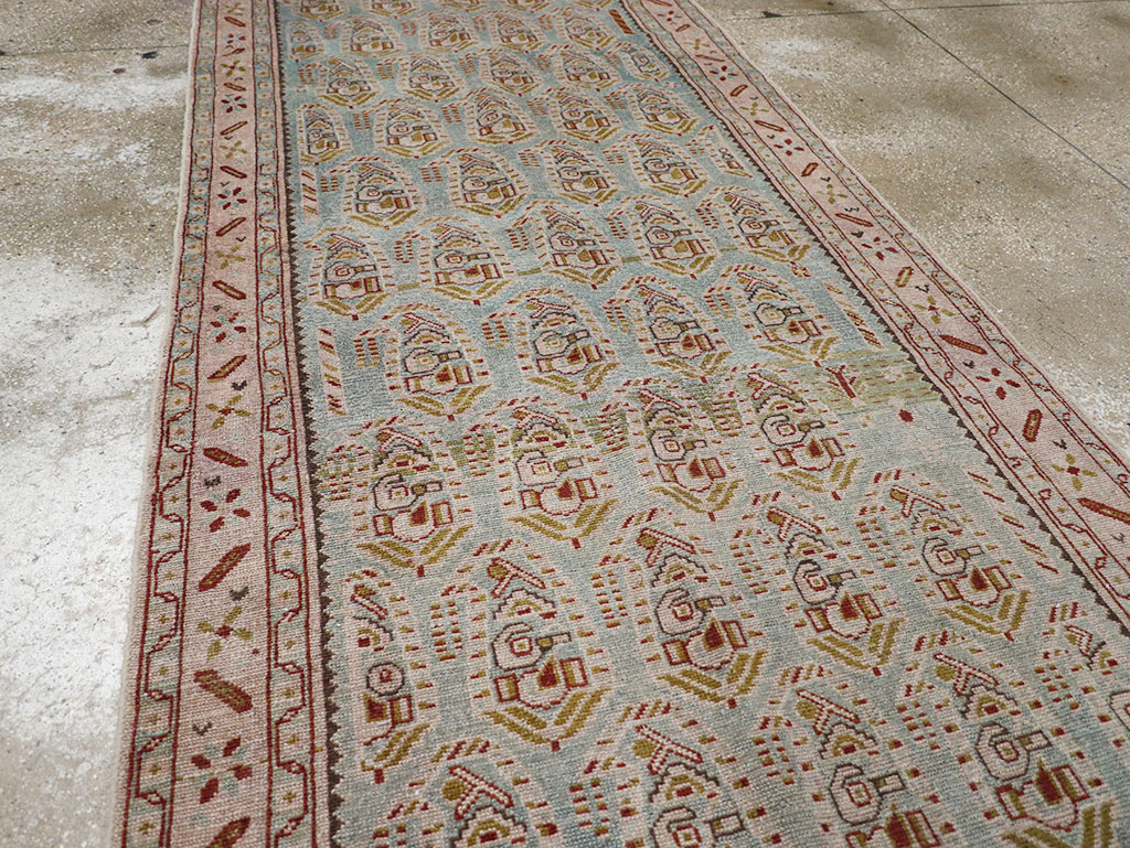 Vintage Persian Malayer Long Runner, No.32678 - Staging
